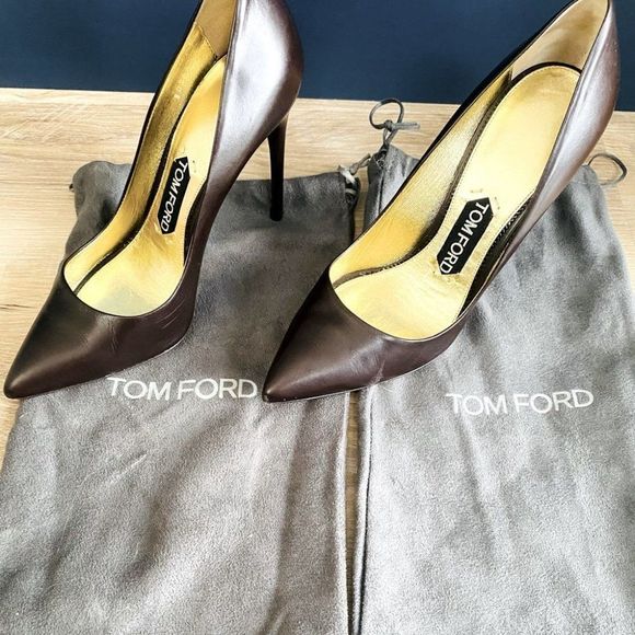 Authentic designer Tom Ford shoes heels SZ US7.5 - Picture 2 of 12